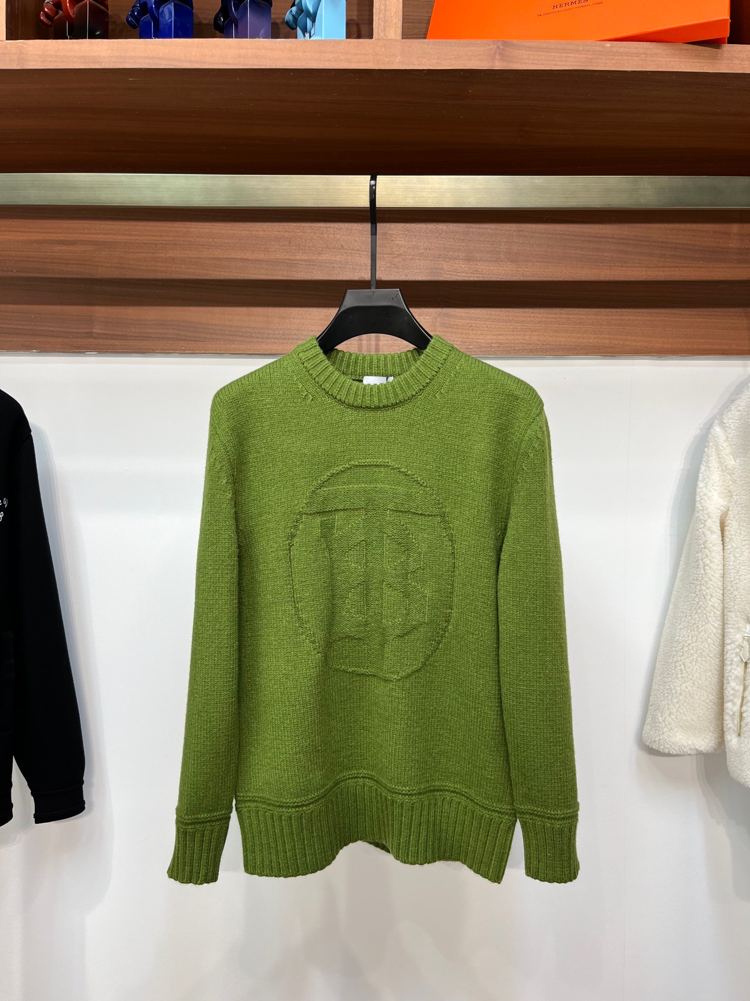 巴宝莉毛衣男款新款图片,巴宝莉限定款提花套头针织毛衣