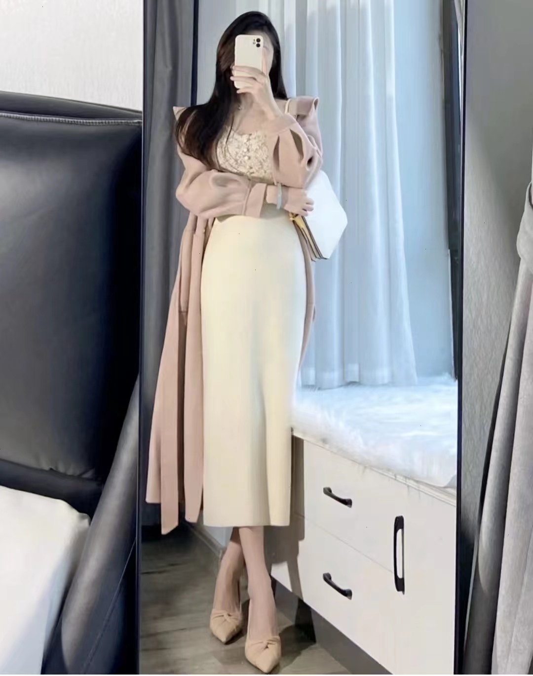 呢子大衣配高跟鞋的穿搭高级感,韩剧女主穿搭秋冬大衣搭配高跟鞋