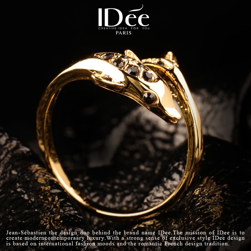 有灵性的治愈系萌宠，深海的微笑天使~法国IDee精美海豚戒指