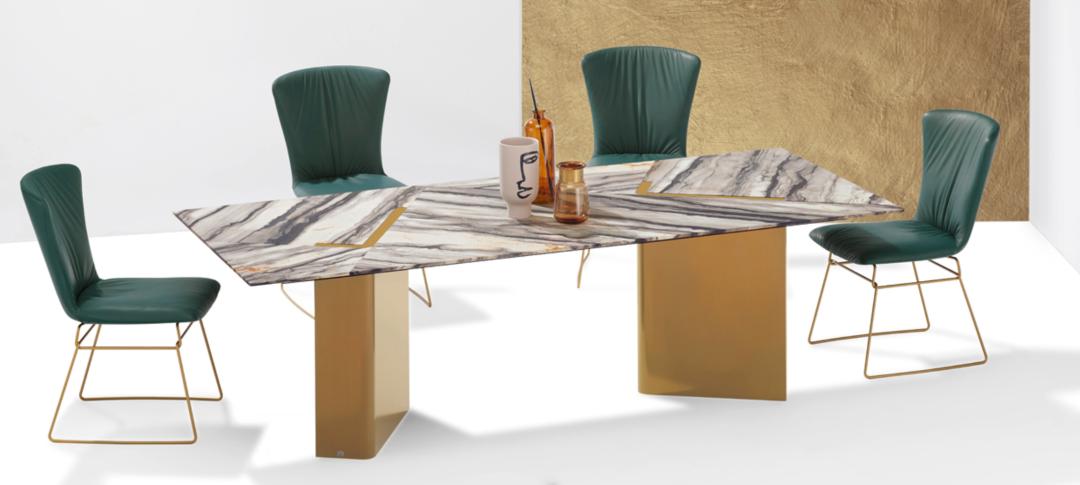 奢石餐桌别具一格,奢石餐桌大平层豪宅首选