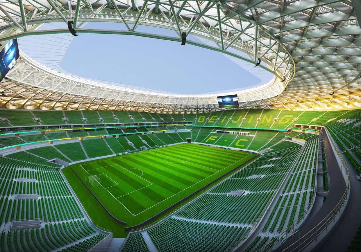 北京新工人体育场外观,北京新工体效果图