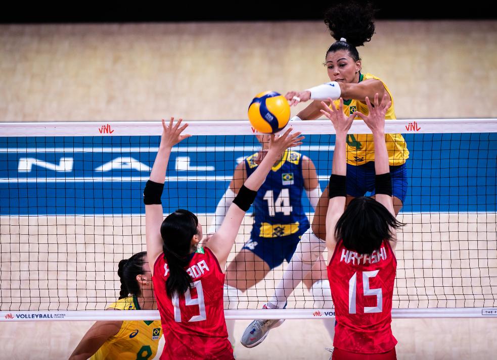 日本女排被打4比0,日本女排2-3不敌巴西扣多少积分