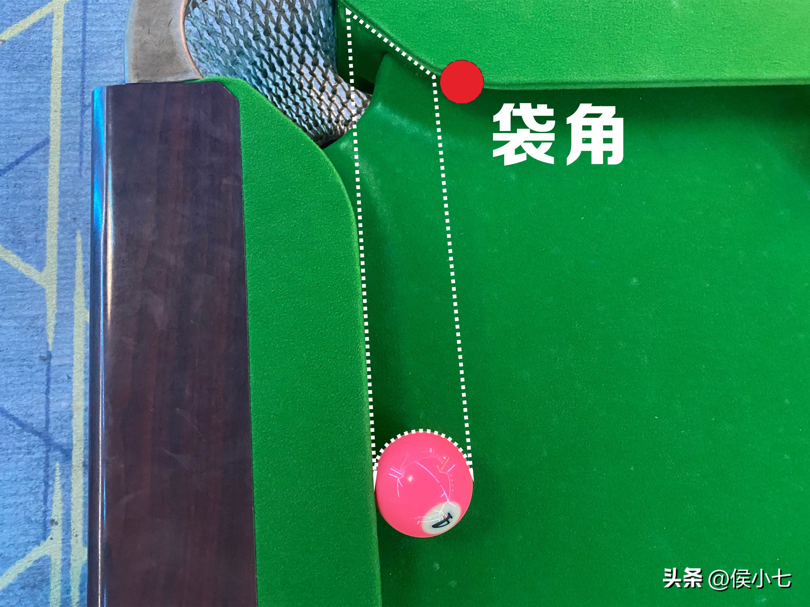 打台球贴库怎么架杆,打台球母球贴库的正确姿势手法