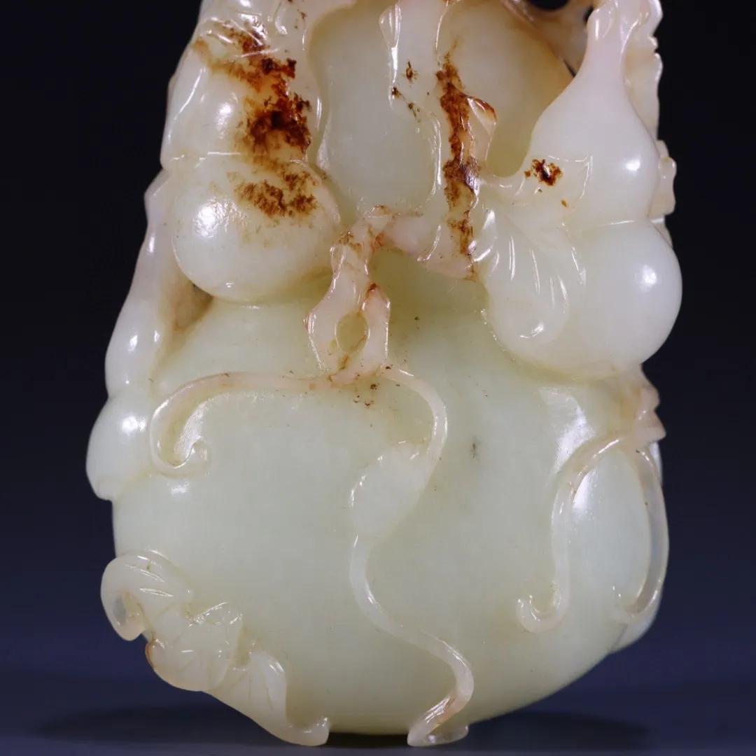 和田玉葫芦福禄双全,葫芦装饰编绳福禄双全