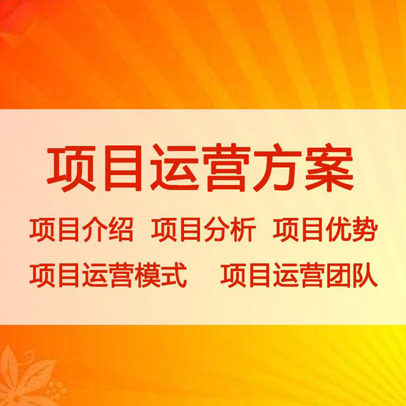 项目商业计划书,商业计划书模板