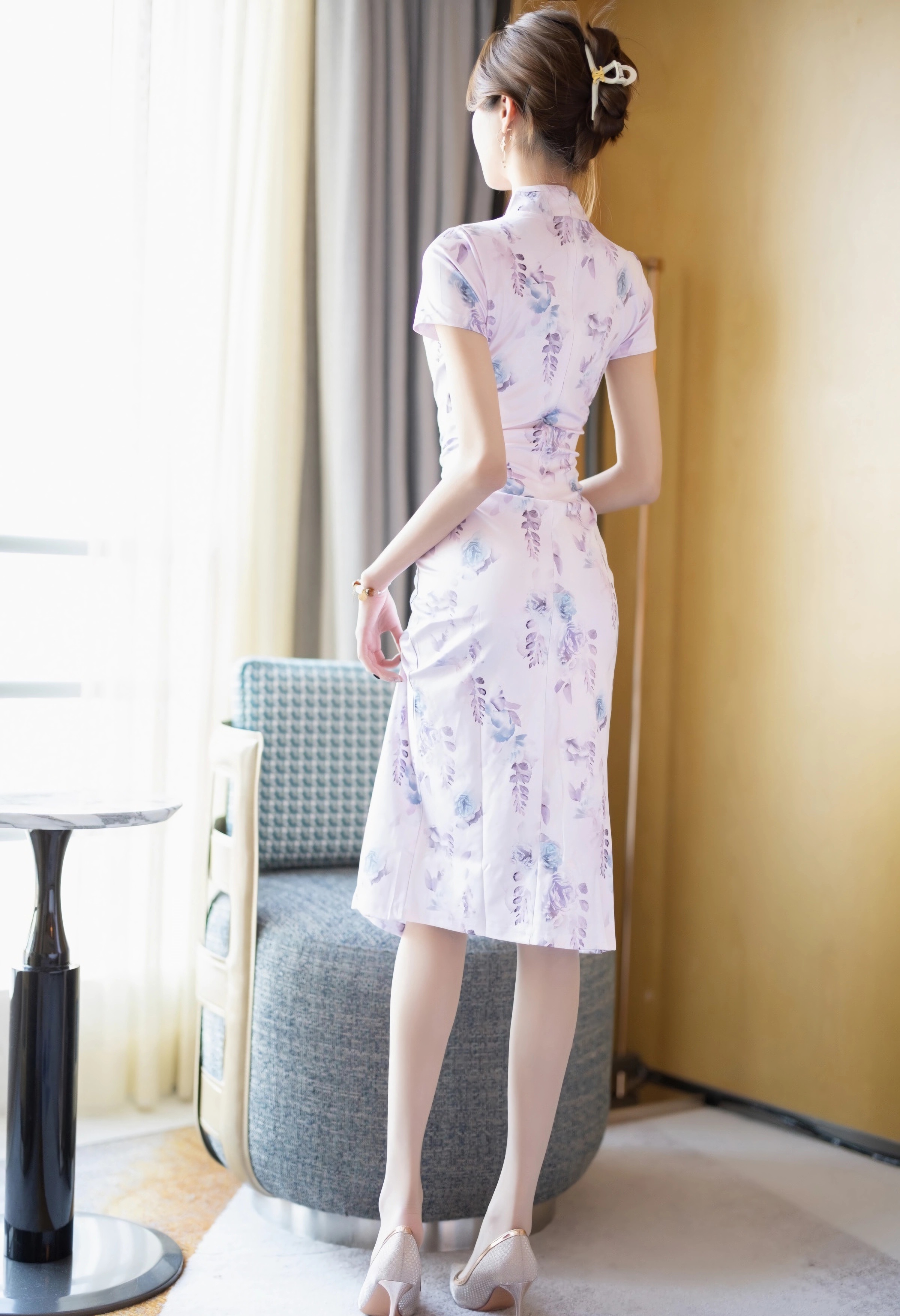 程程红色旗袍,程程程写真旗袍