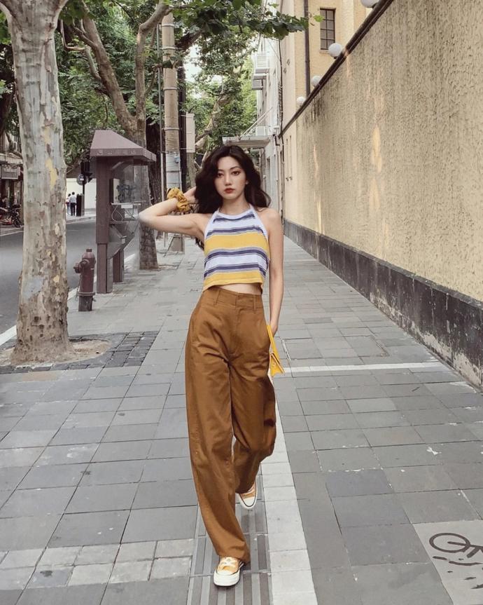 150小个子显高穿搭阔腿裤女,小个子如何选择阔腿裤显瘦显腿长