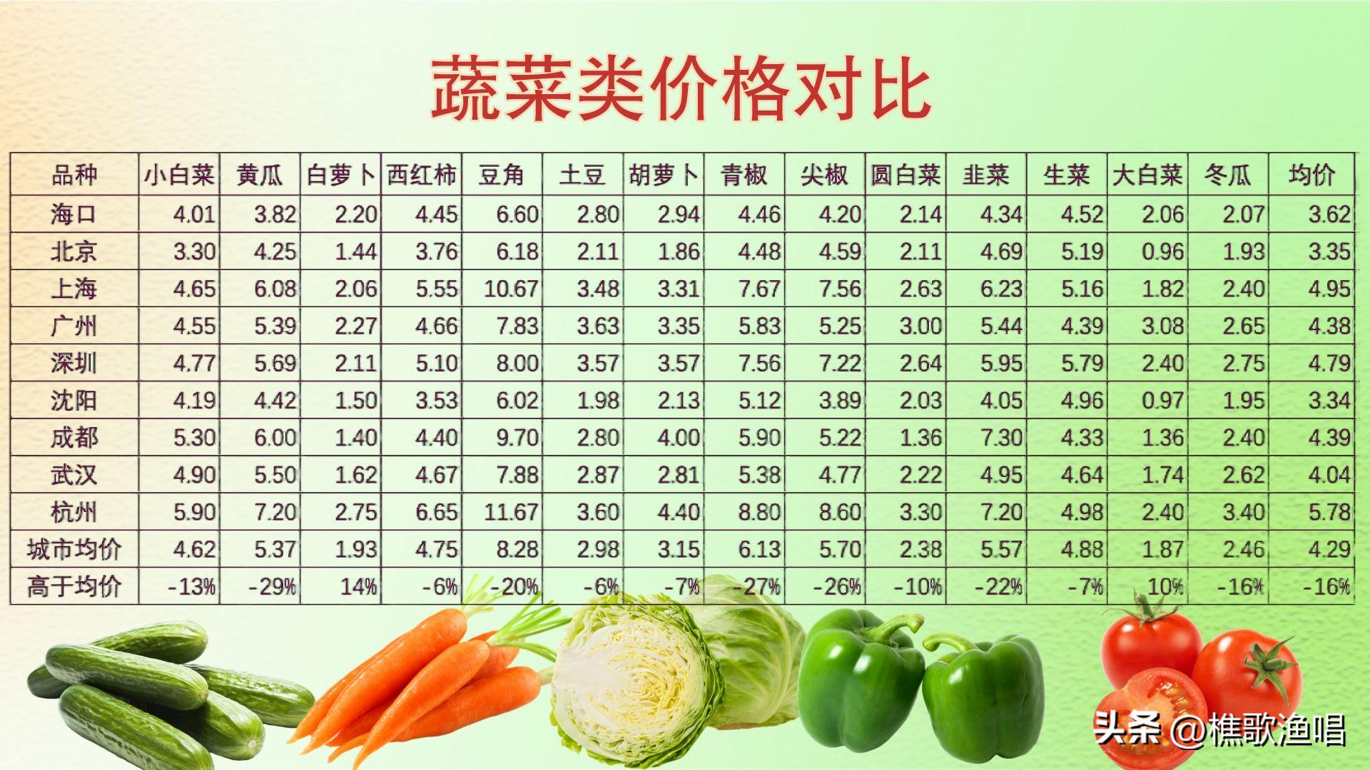 海南物价与内地物价对比表格,海南东方和乐东物价与环境对比
