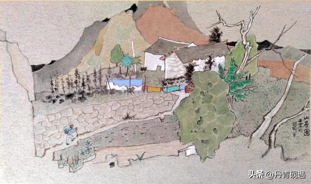 当代山水重彩画名家,张姝山水画