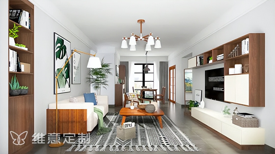 维意定制电视柜效果图,维意定制满墙电视柜
