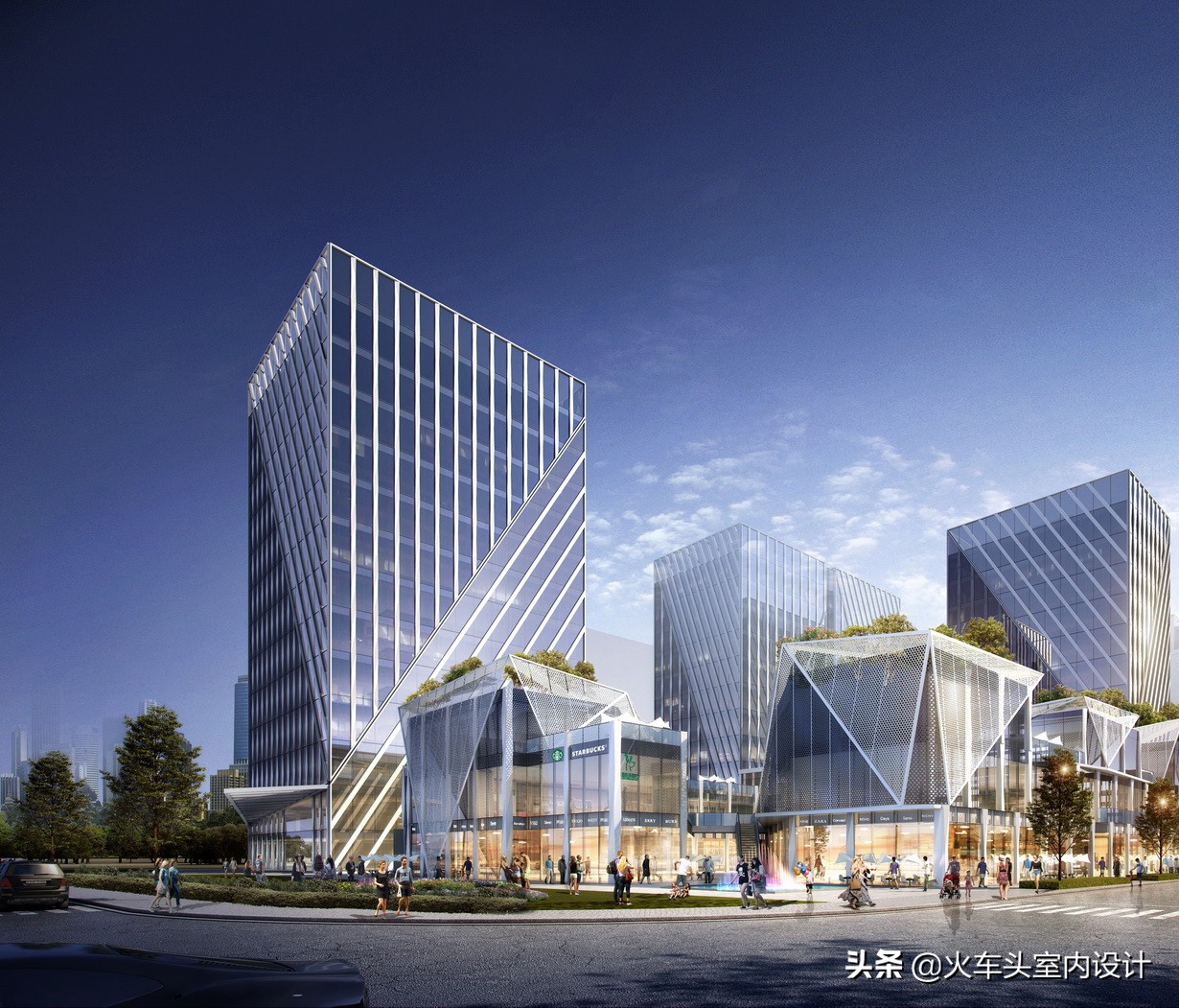 一万平方米写字楼外立面改造价格,玻璃幕墙外立面10层写字楼效果图