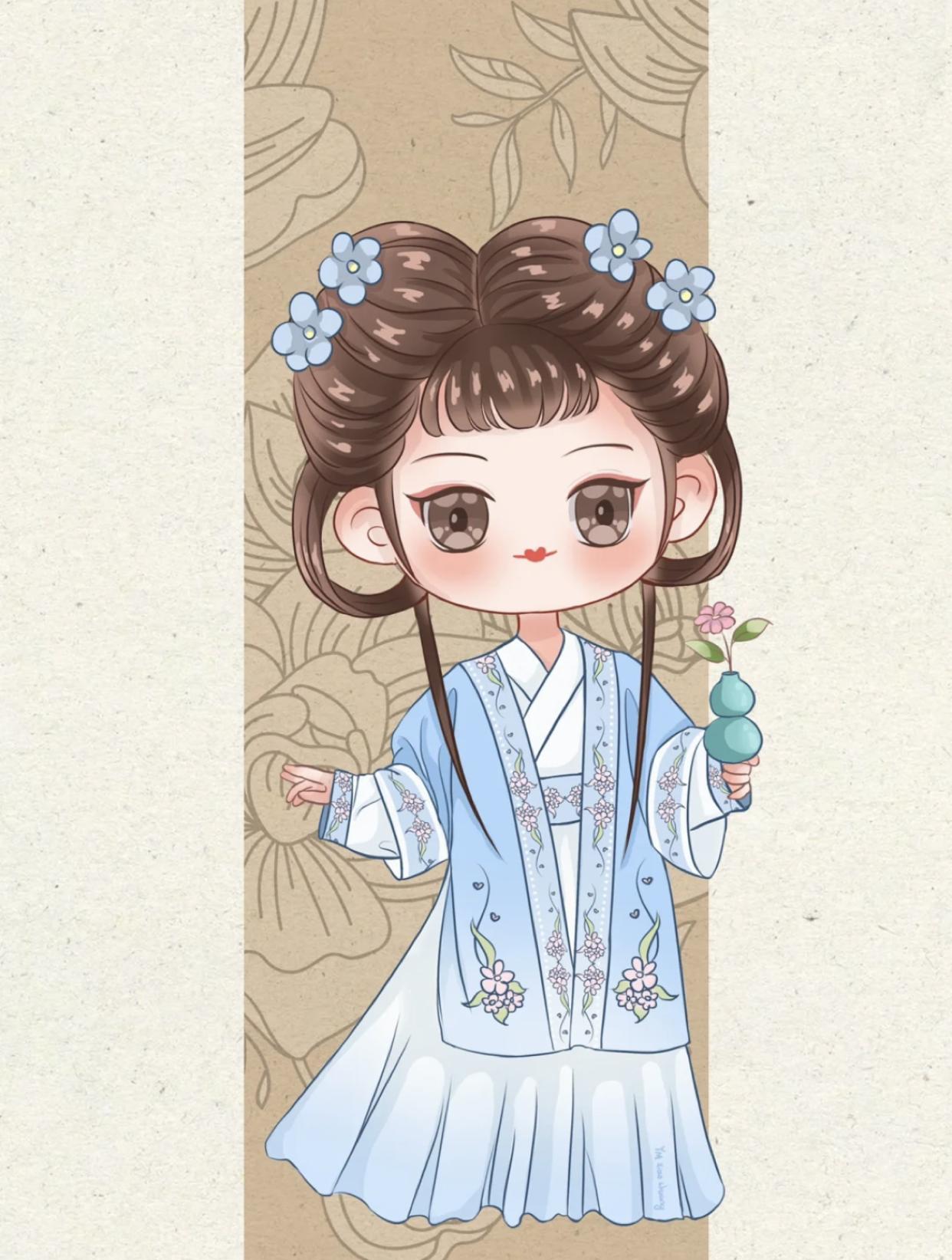 超萌的q版古风头像,古风q版头像唯美图文