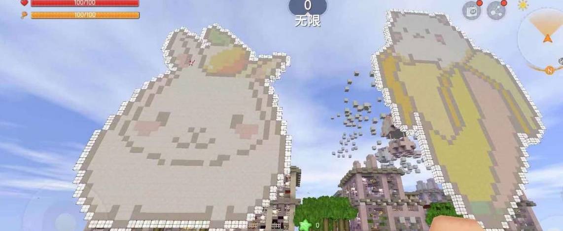 在迷你世界里建造可爱的小动物，当然还有小屋