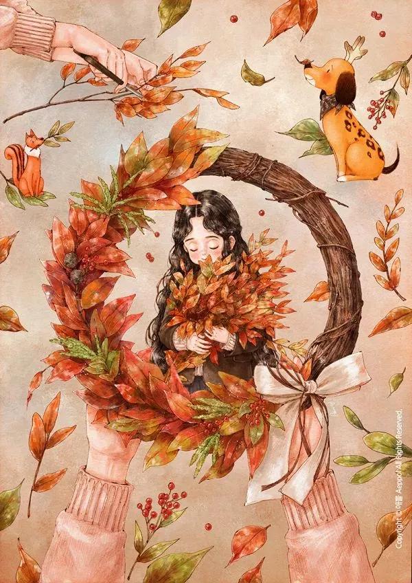 春日美景插画,春日节气插画