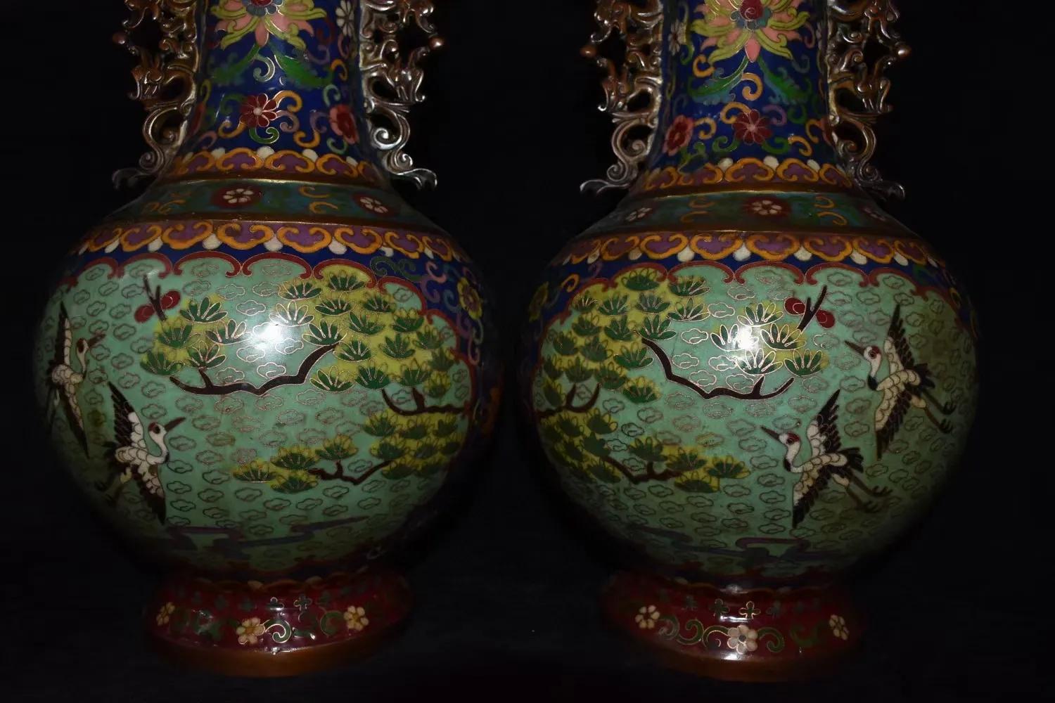 民国景泰蓝10厘米小花瓶价值,收藏景泰蓝老花瓶