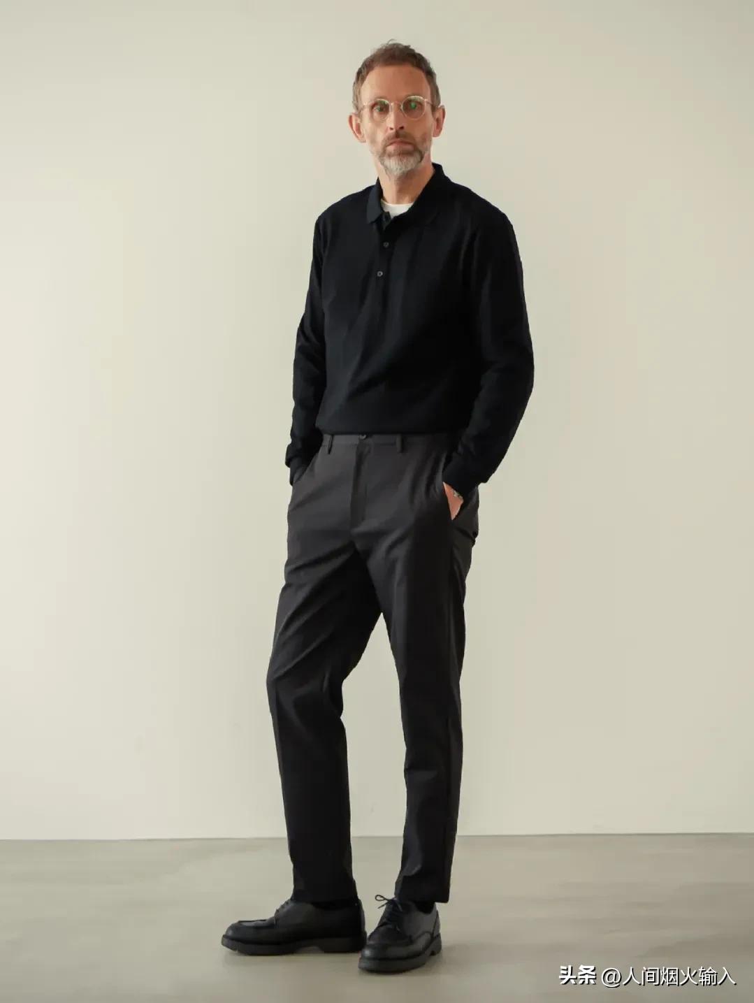 男士修身通勤商务职业西裤,时尚穿搭男士180偏瘦穿搭