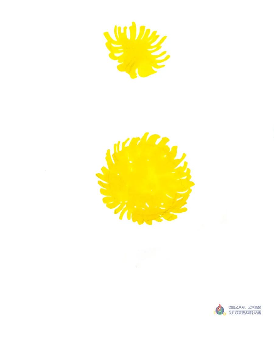 蒲公英怎么画儿童画,简单又好看的线条画蒲公英