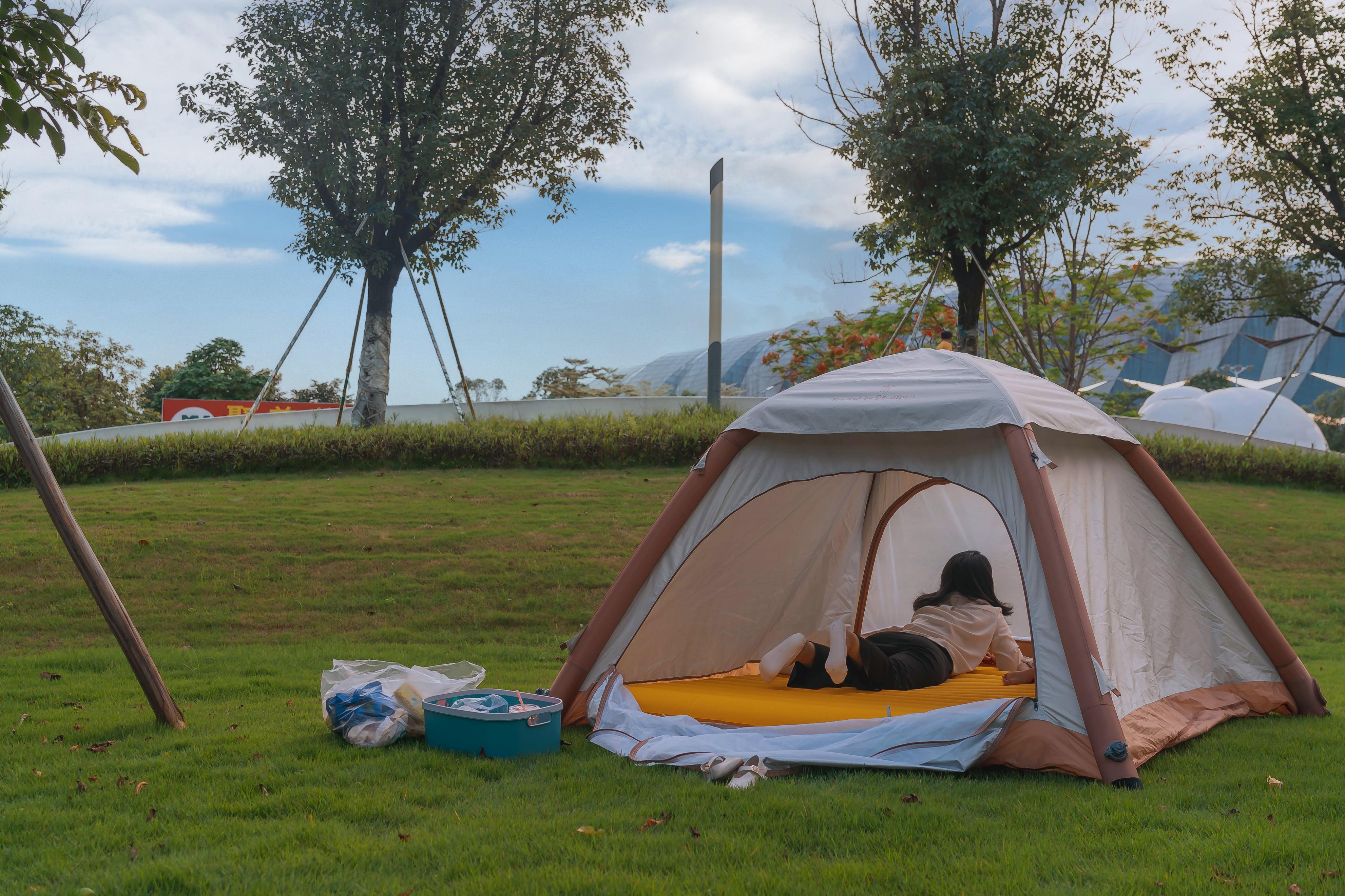 露营帐篷简易全自动,露营简易折叠床