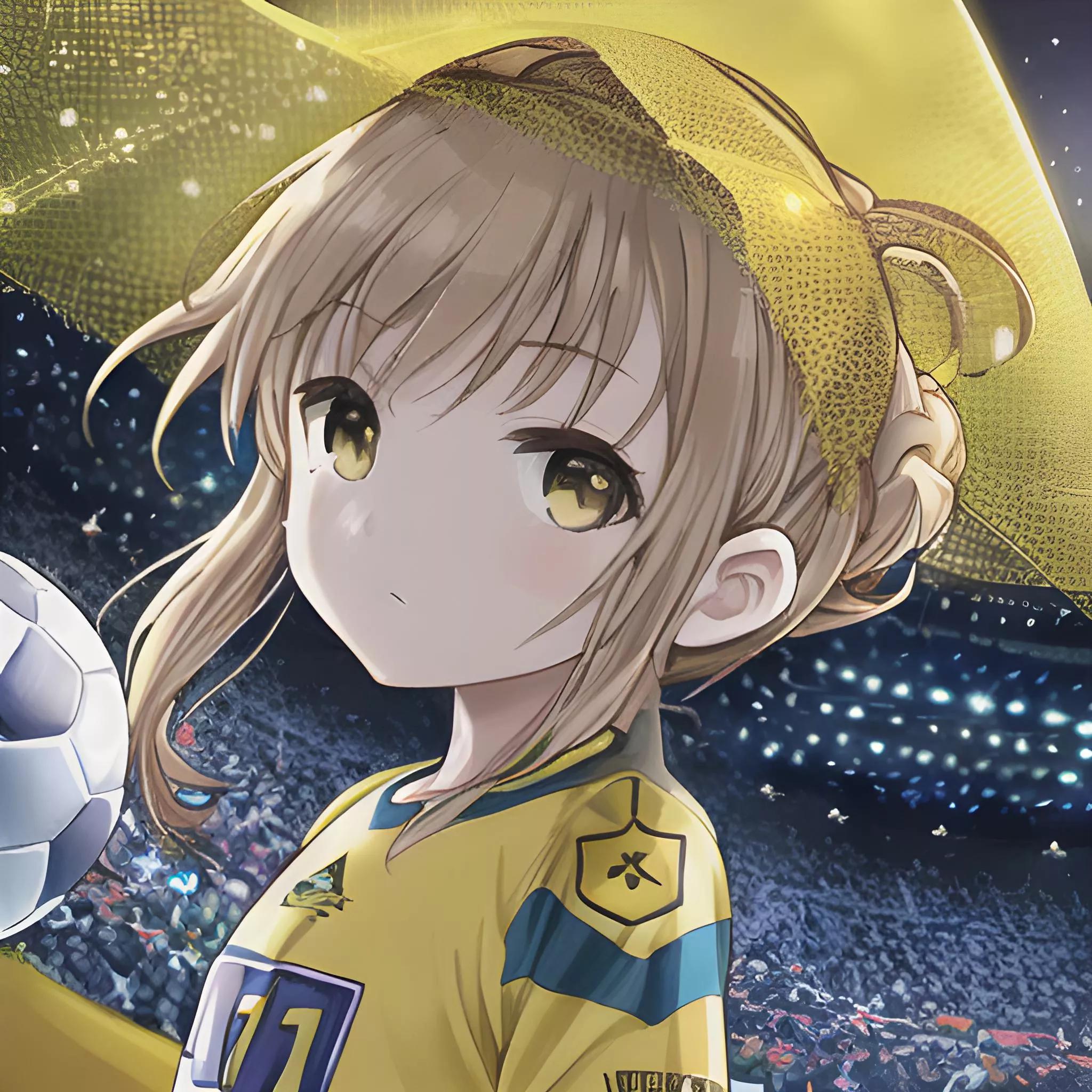 二次元足球宝贝壁纸,近日ai绘画爆款作品