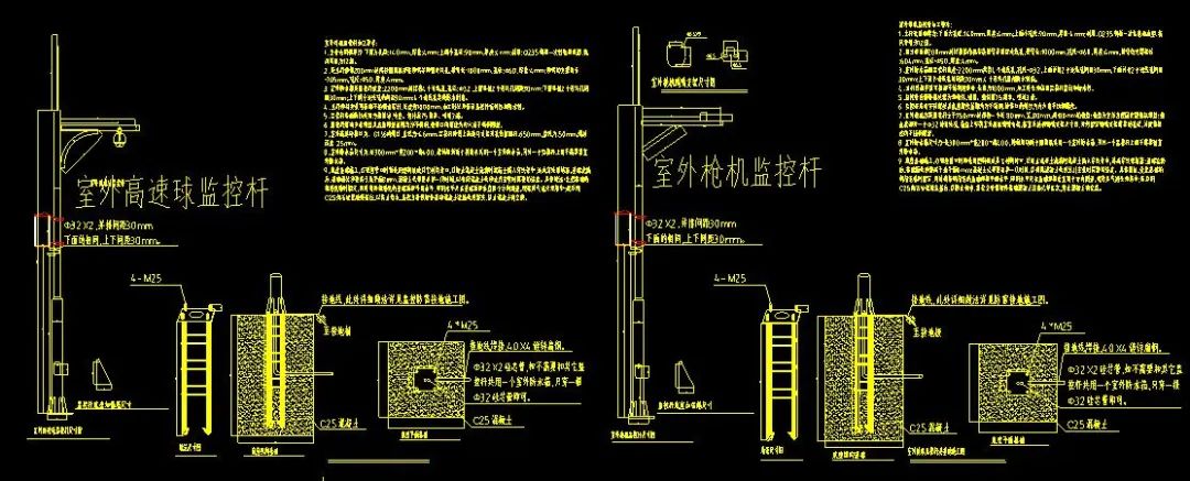 cad监控图纸画法,监控系统cad施工图教学