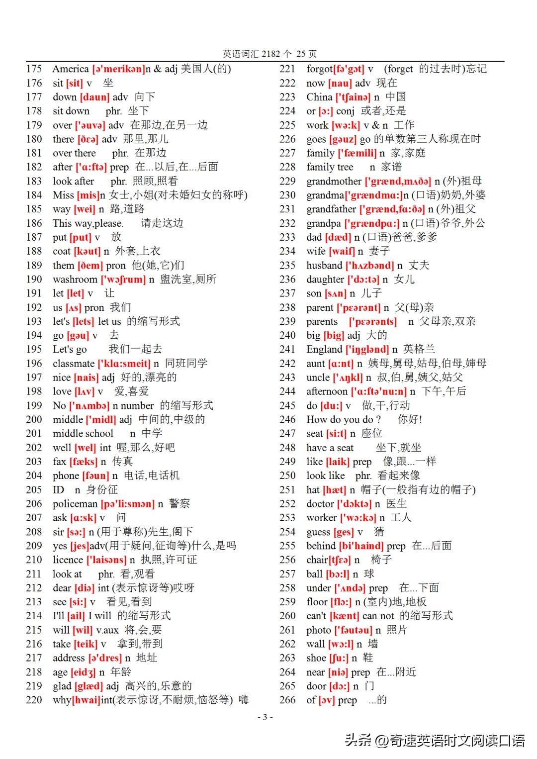 初中英语词汇表2182听写版,初中英语218个重点英语短语