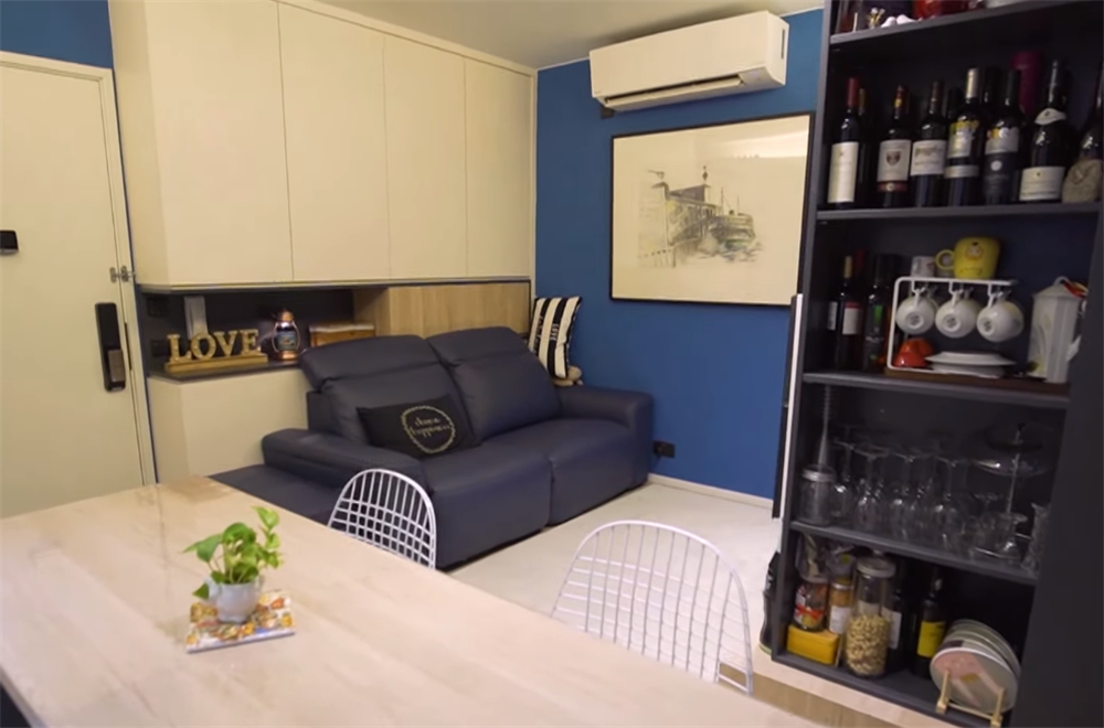 香港一家三口小户型,香港一家人蜗居小户型