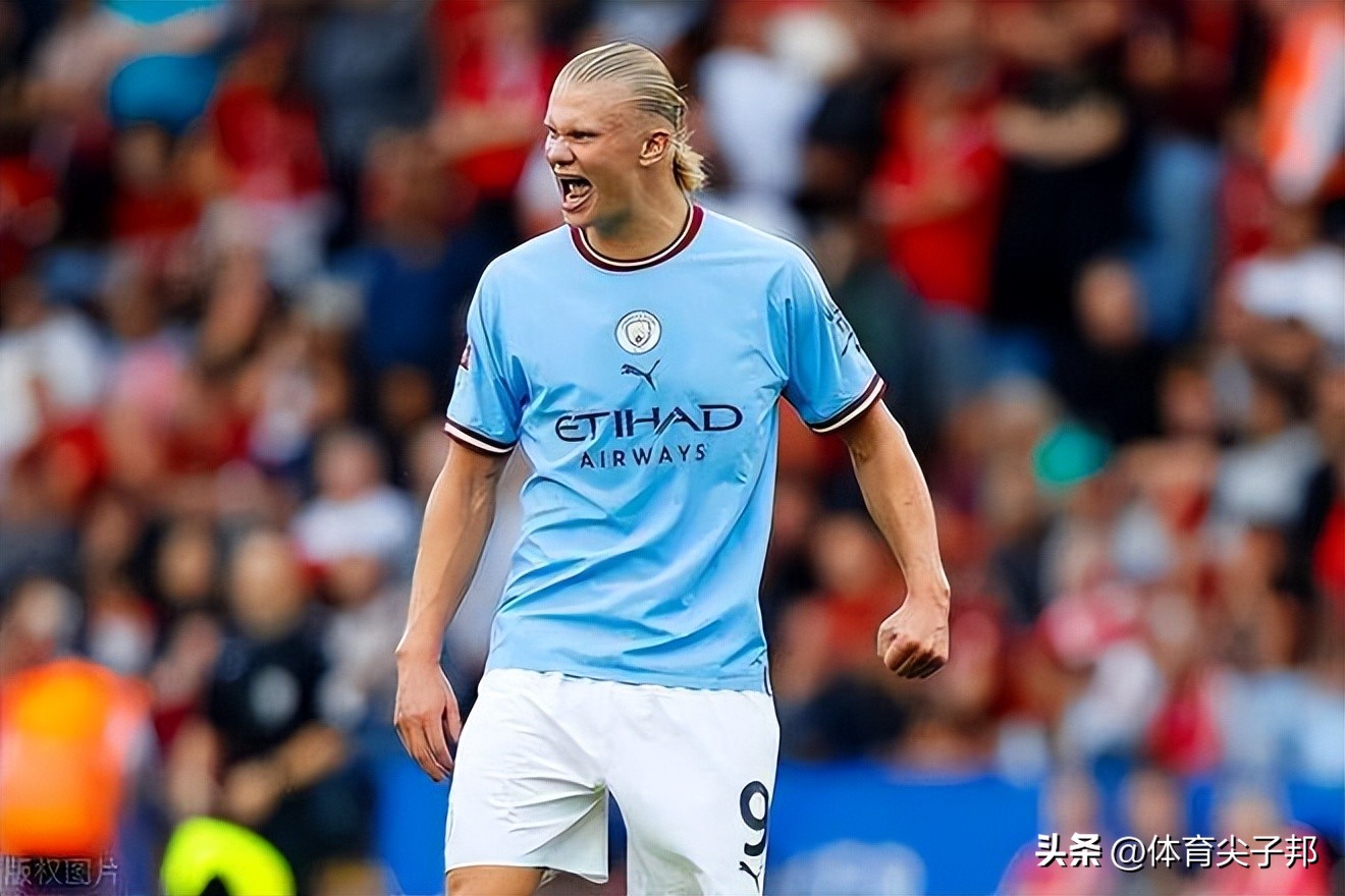 哈兰德曼城射门力量视频,曼城30登顶哈兰德破门
