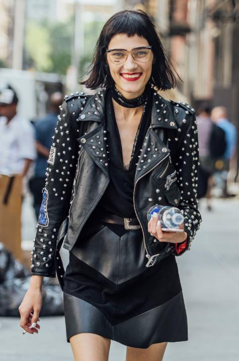 洋气气质皮夹克,皮夹克穿出高级风