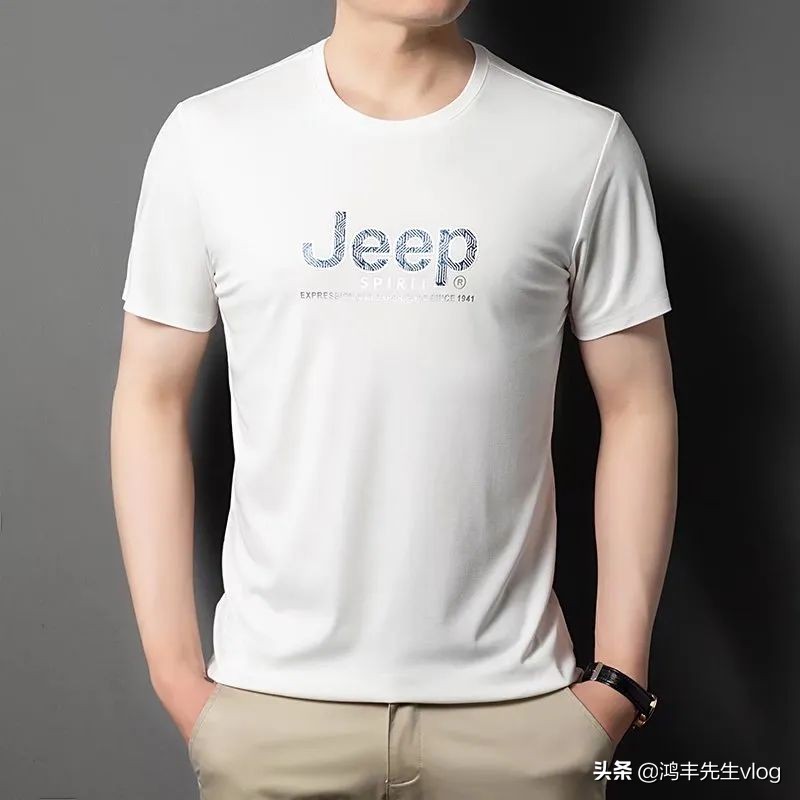 jeep短袖t恤专卖店男装翻领,jeep短袖t恤男纯棉官方正品