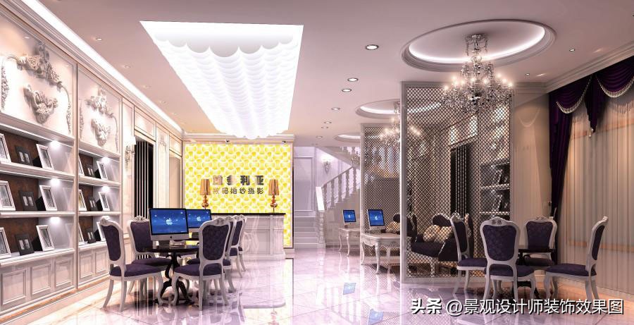 婚纱影楼设计效果图,影楼儿童照设计