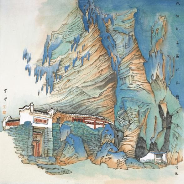 看广西山水的别样“青绿”峰岚翠微——王雪峰中国山水画作品展在南宁开幕