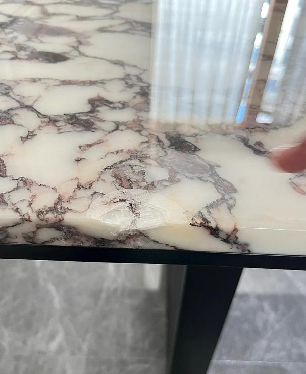 大理石餐桌台面破损怎么修补,大理石台面破损修复视频教程