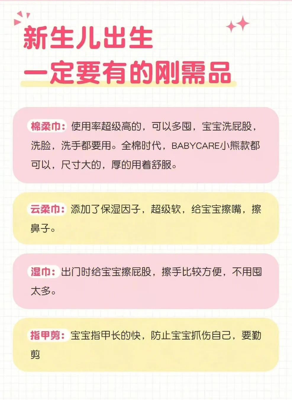 新生儿用品准备大全清单,新生儿用品必买清单冬季