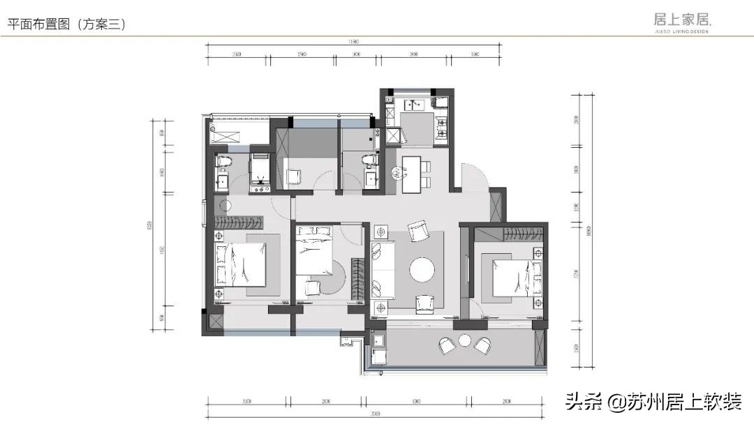 苏州120平精装房软装设计,苏州铂湾澜庭装修方案