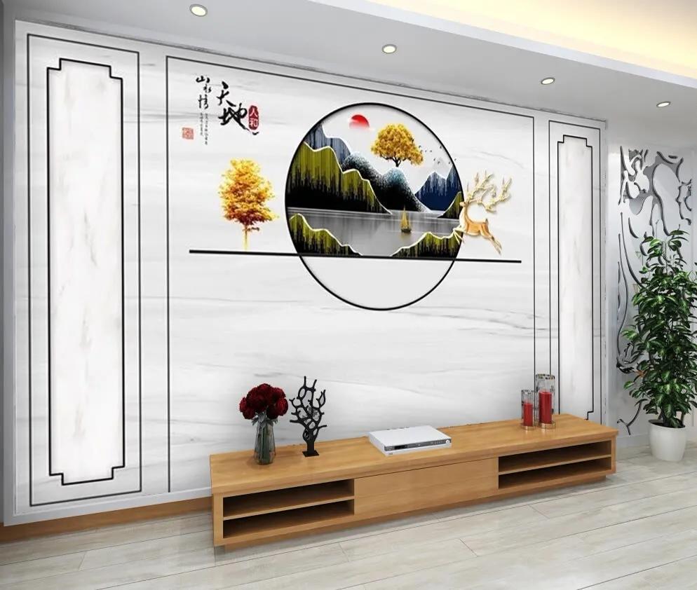 电视背景墙装修效果图大全简易款,100款主卧电视背景墙