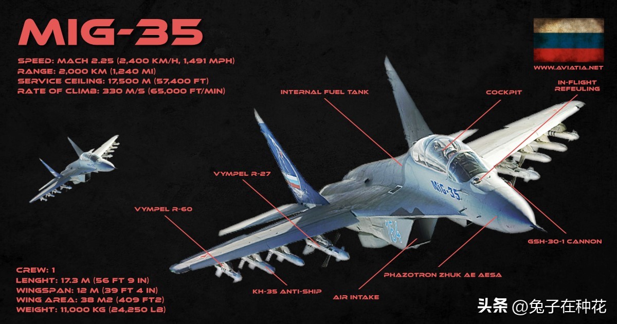 瑞典JAS-39鹰狮战斗机VS俄罗斯米格-35战斗机