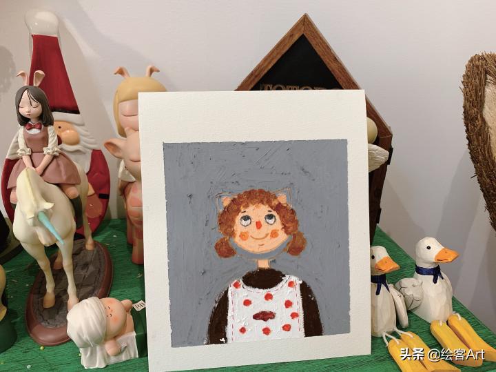 治愈了一切的不可爱图片,油画棒森系小清新插画