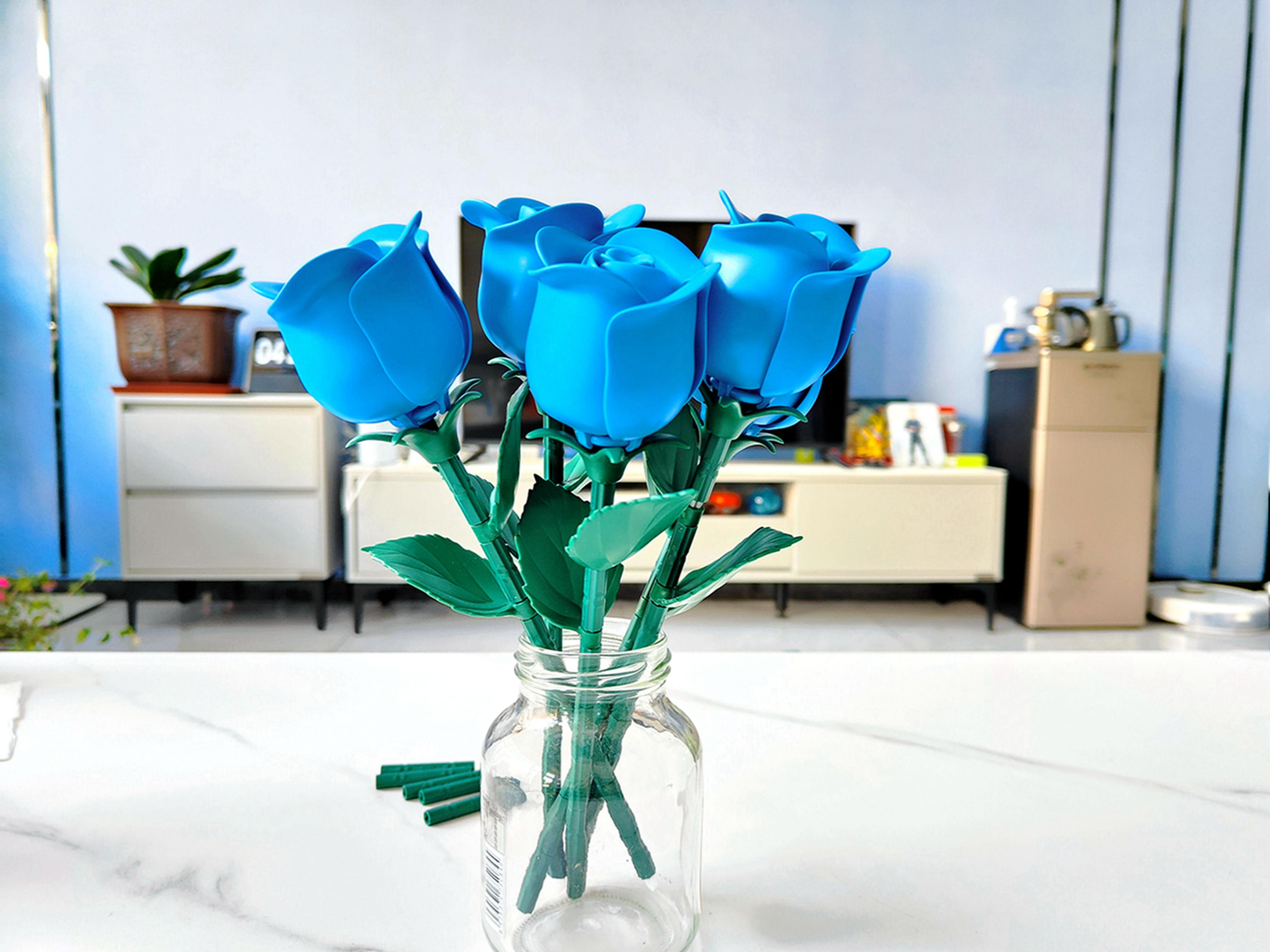 新潮爱礼，蓝色经典，永恒之花永不凋落，ONEBOT积木玫瑰体验