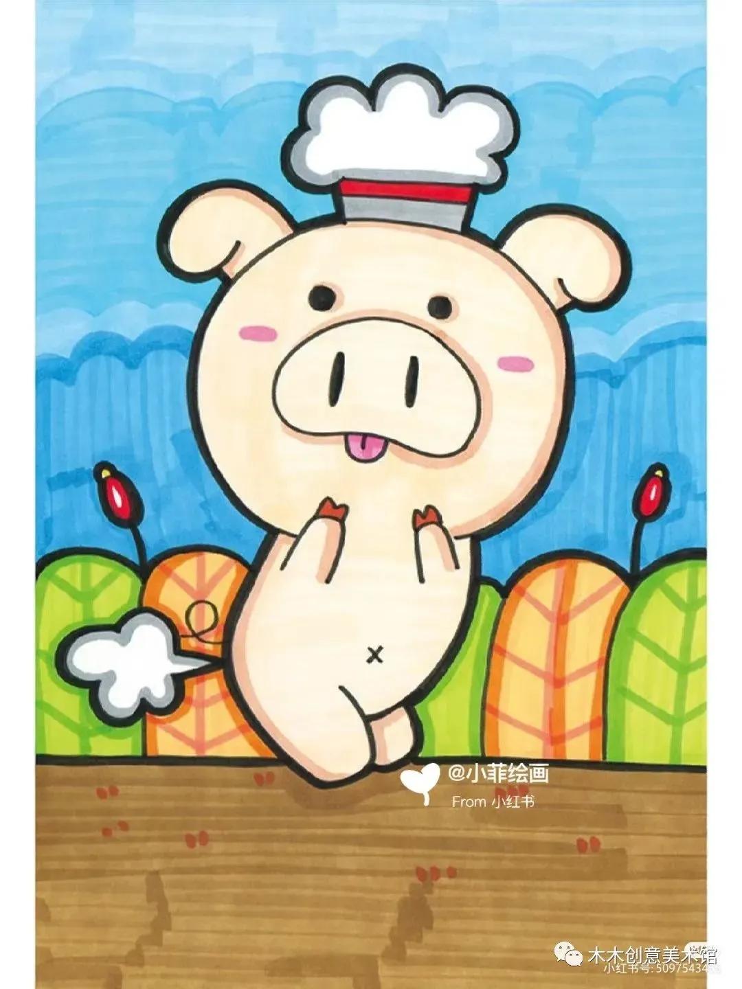 马克笔画儿童画简单好看,儿童马克笔画画简单又好看图片