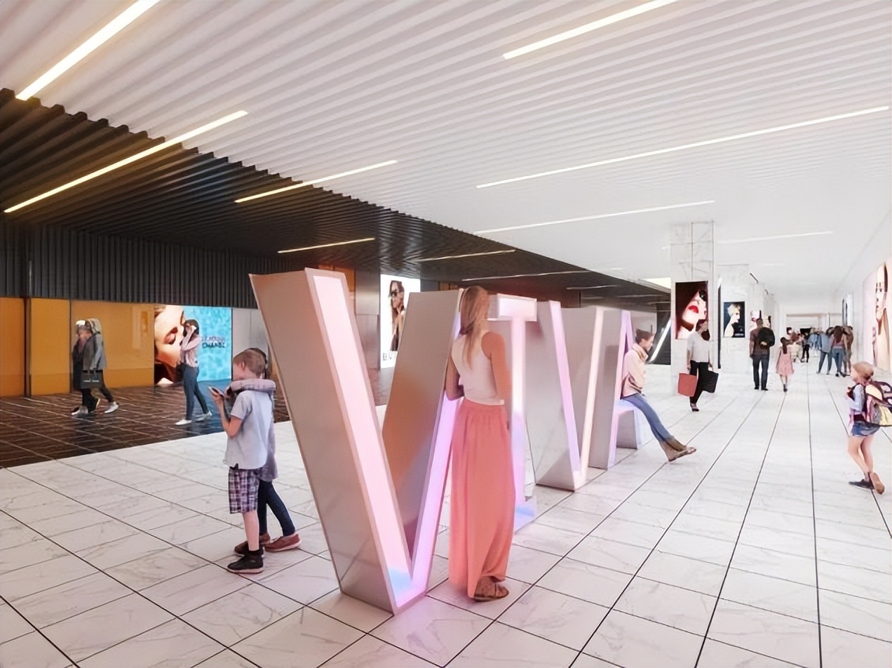 天津北辰王府井购物中心装修工程,天津购物中心商业空间设计