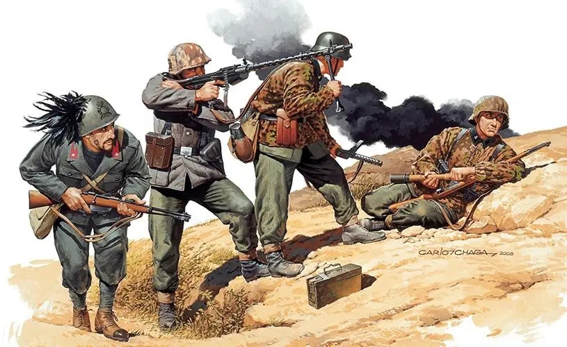 二战德军装甲部队彩绘,二战士兵的彩绘