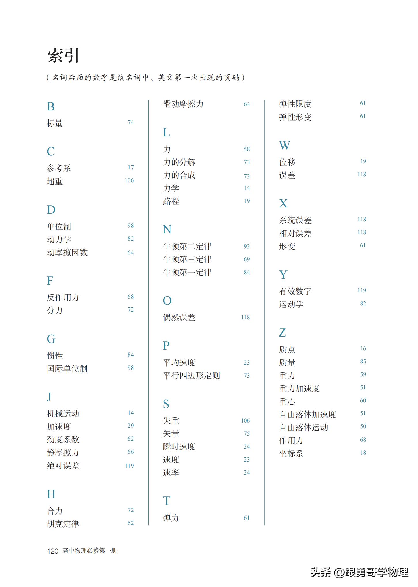 人教版高中物理必修第一册目录,高中物理电子课本全套免费