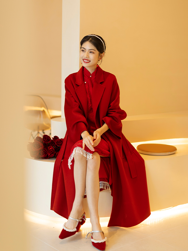 今年必买红色大衣,2023最新款红色大衣