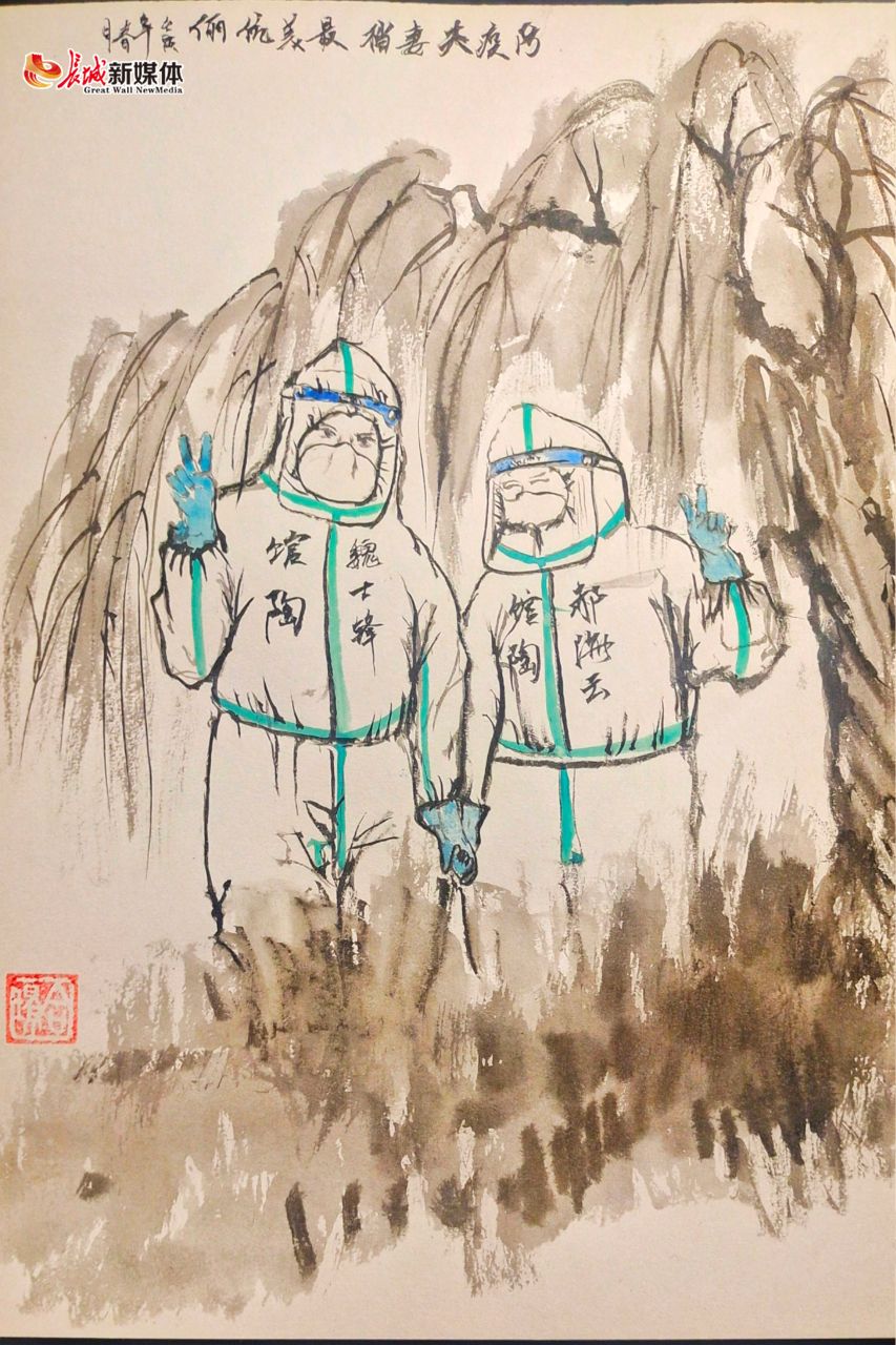 抗疫中最美的你绘画,抗疫中最美的你主题绘画