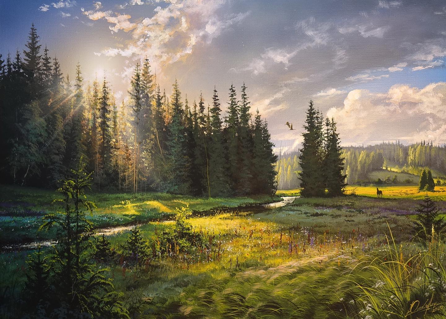 画家维克多风景画图片,维克多丙烯风景画颜料