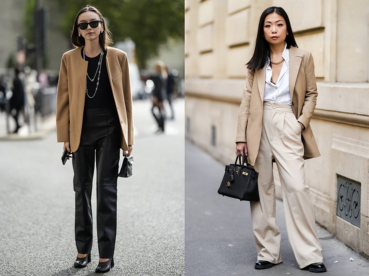 秋冬款米色西装怎么搭配才好看,秋季西装外套搭配深棕色