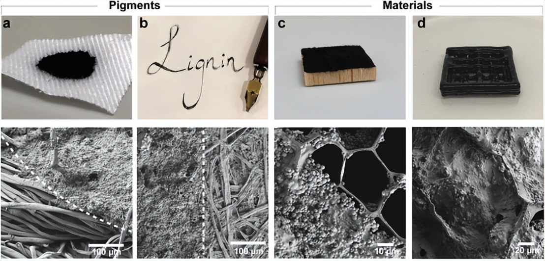 《AFM》:超结构碳化木素颗粒的黑色生物油墨！