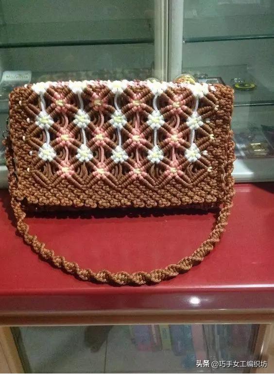 简单绳子编包包不用钩针,棉线绳编包包教程全过程