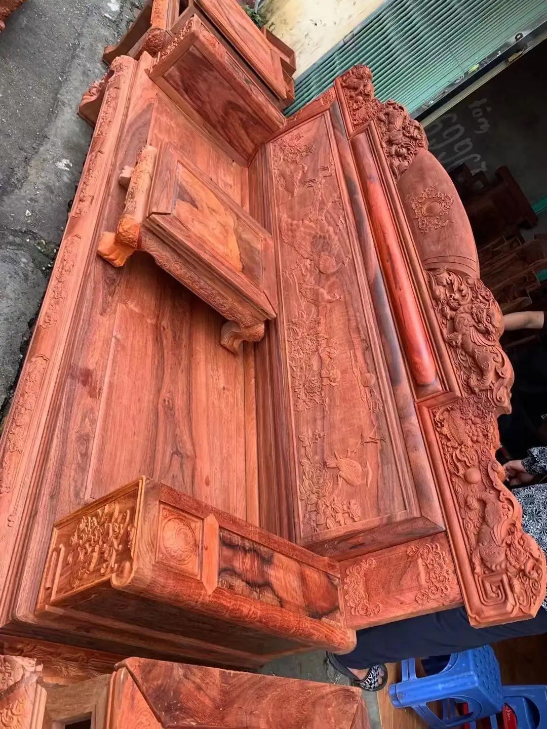 缅甸花梨黑红老料六件套,缅甸花梨黑红老料沙发价格