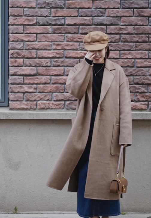 158的小个子穿超级长的大衣,真实身高158小个子博主的穿搭日常